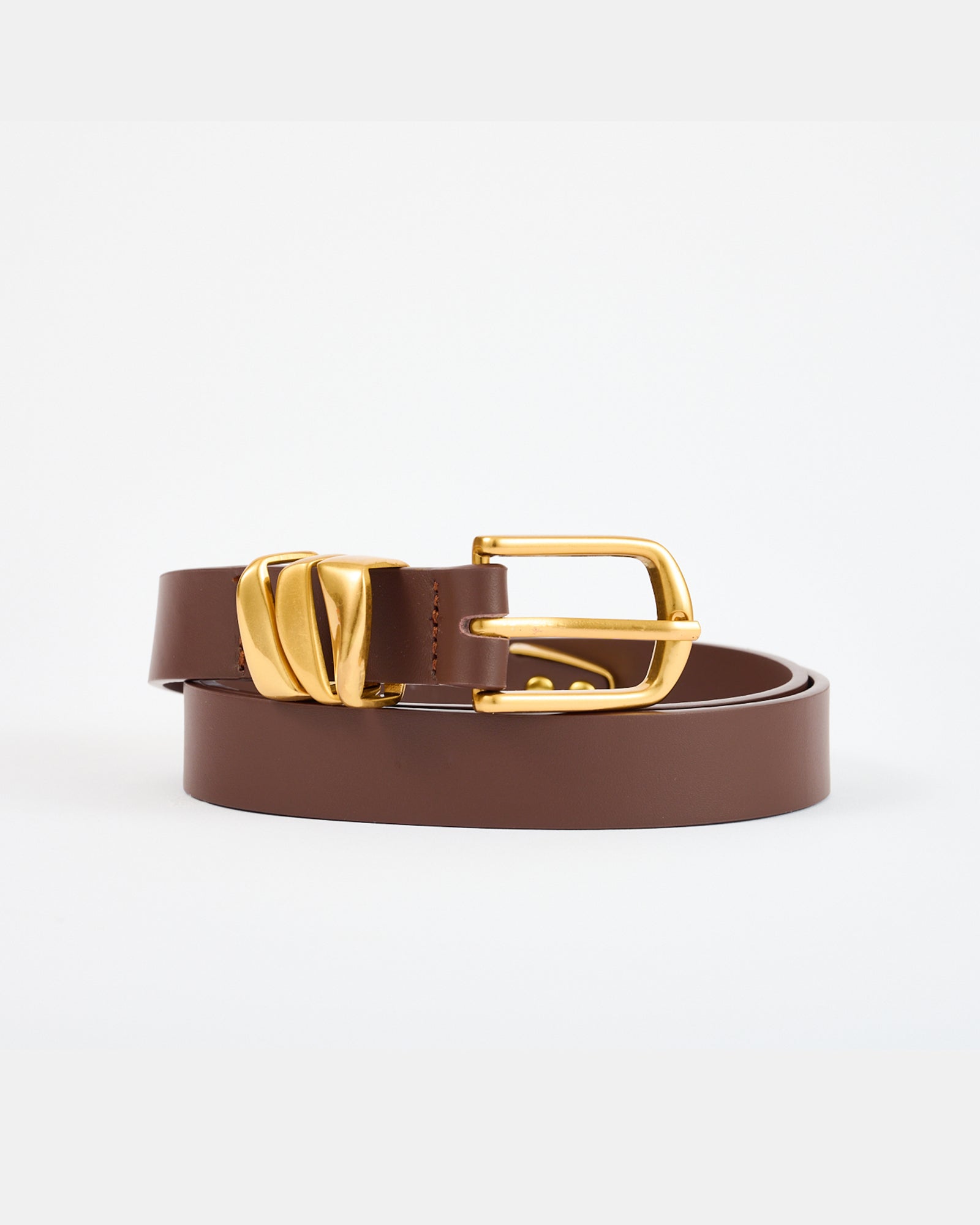 Crescent Belt Cocoa/Gold