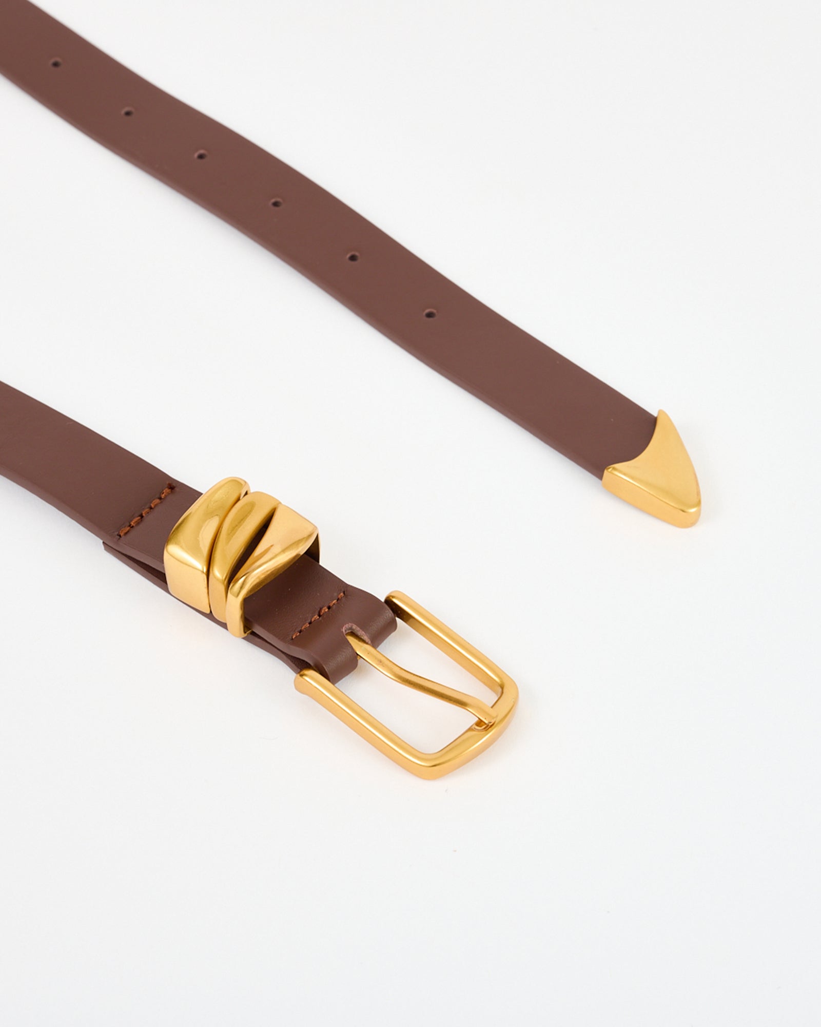 Crescent Belt Cocoa/Gold