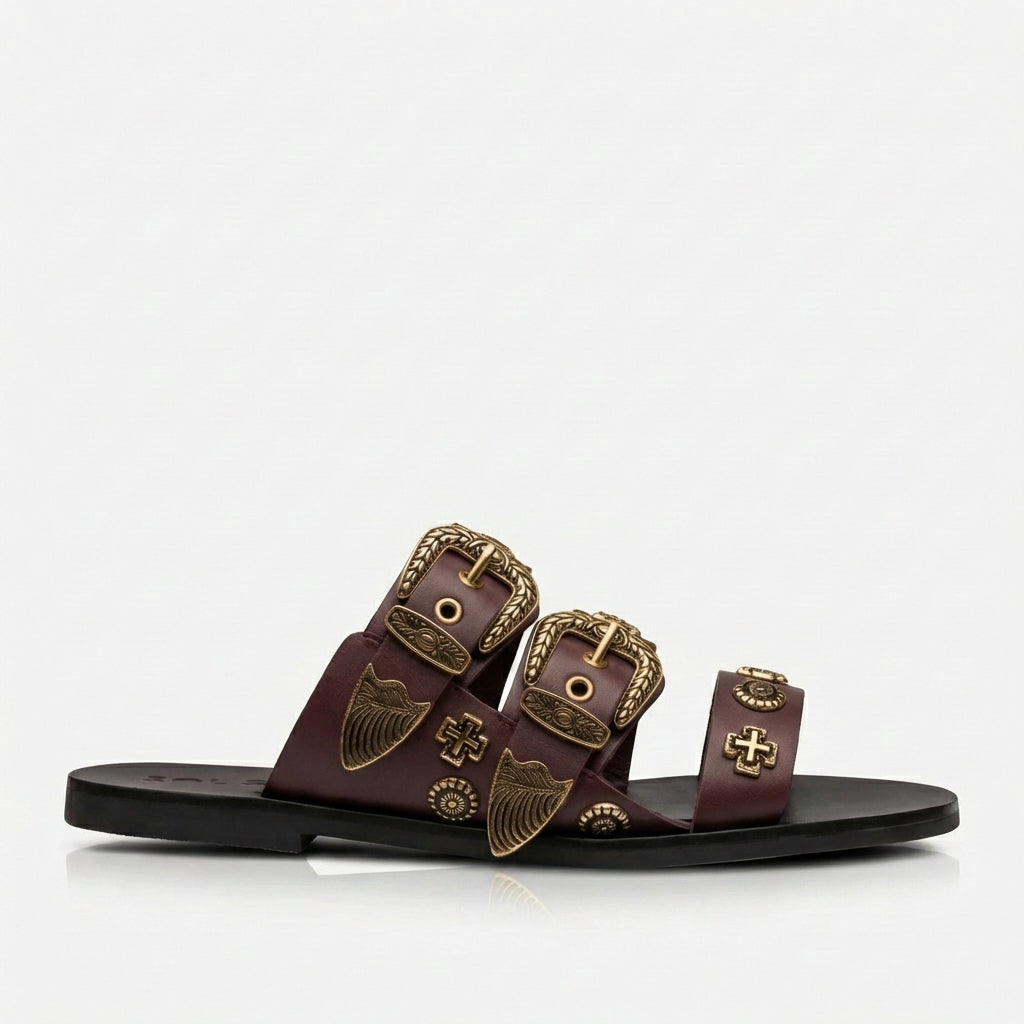 EASTWOOD SLIDE MULBERRY/GOLD