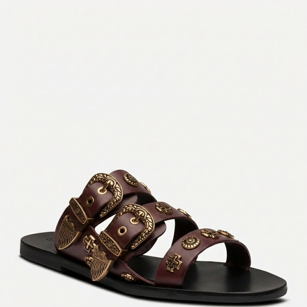 EASTWOOD SLIDE MULBERRY/GOLD