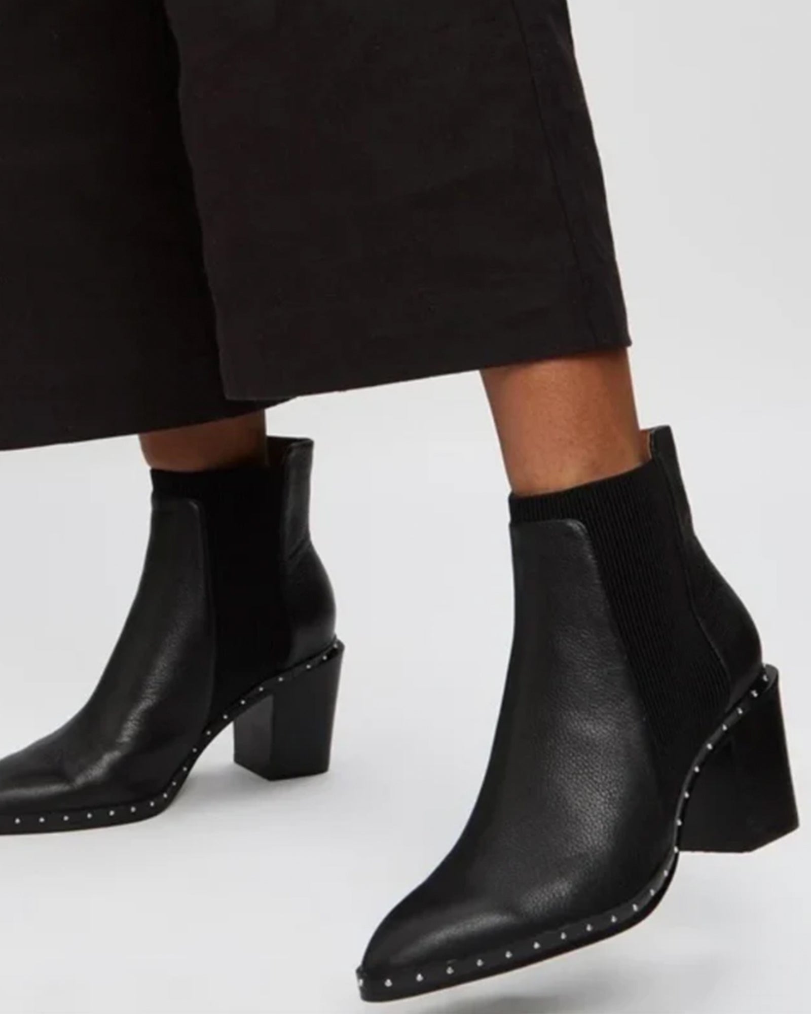 GEORGIE BOOT BLACK/SILVER