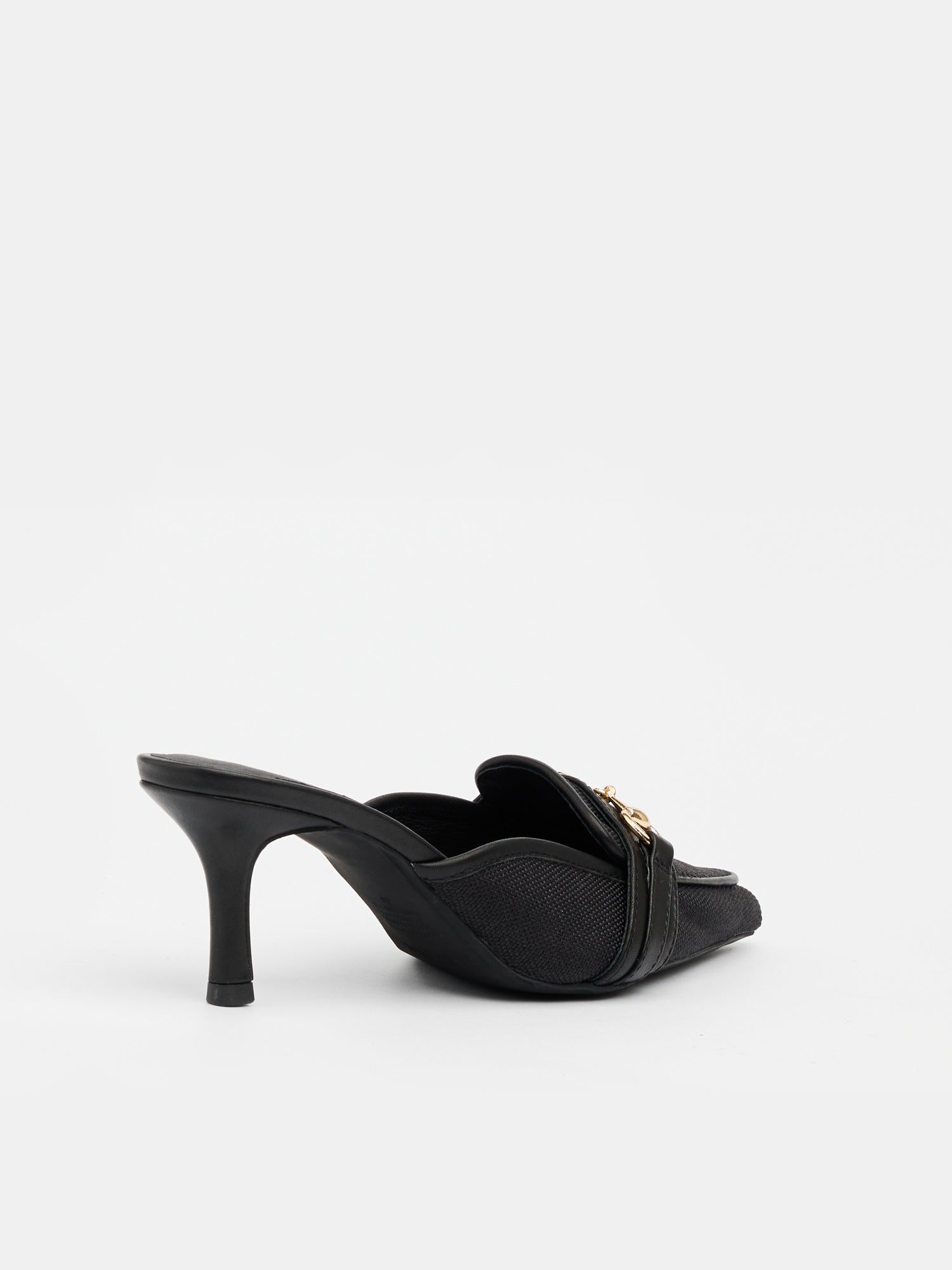 Carrie Mule Black Canvas