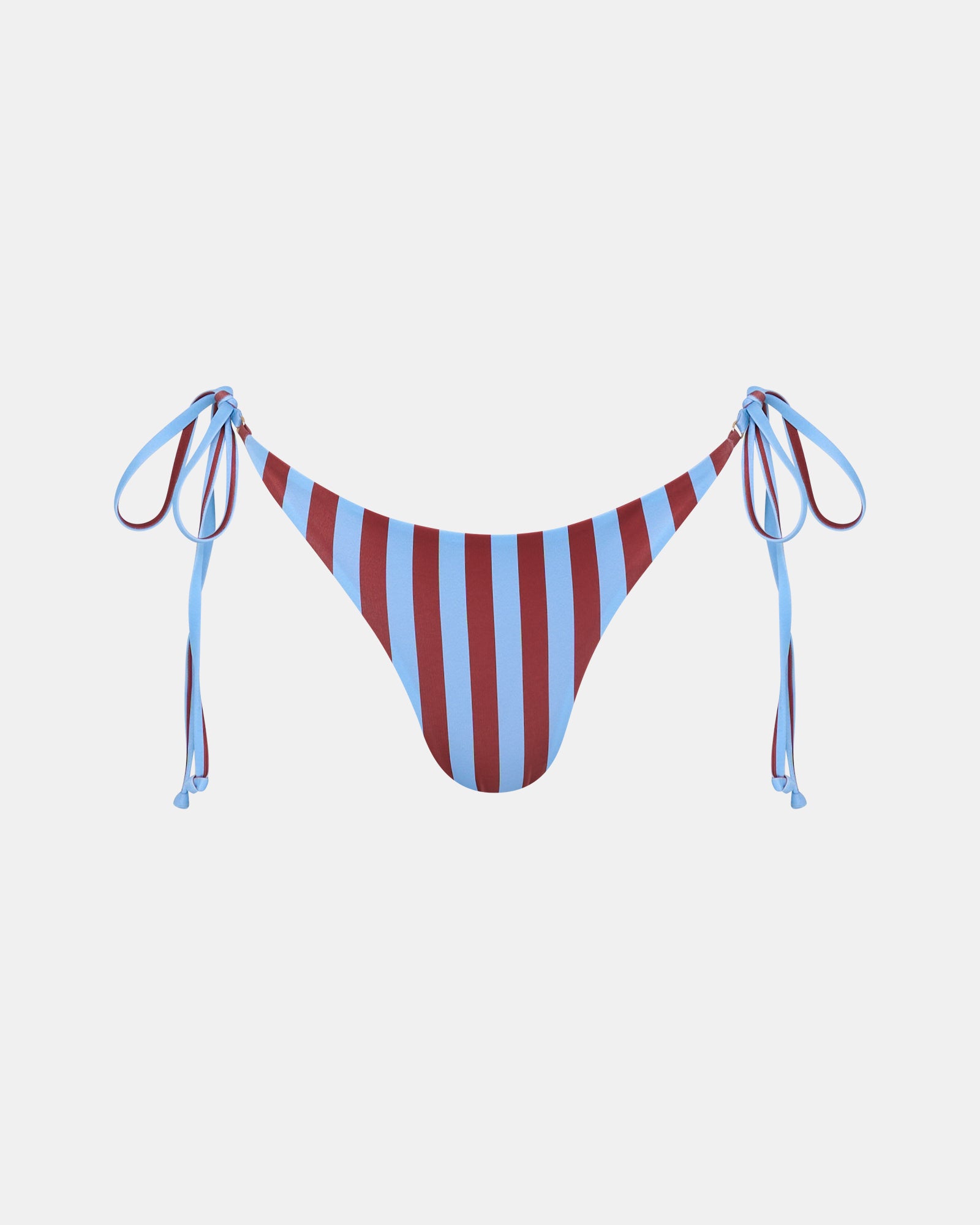 Eclipse String Bikini Bottom Burgundy Stripe