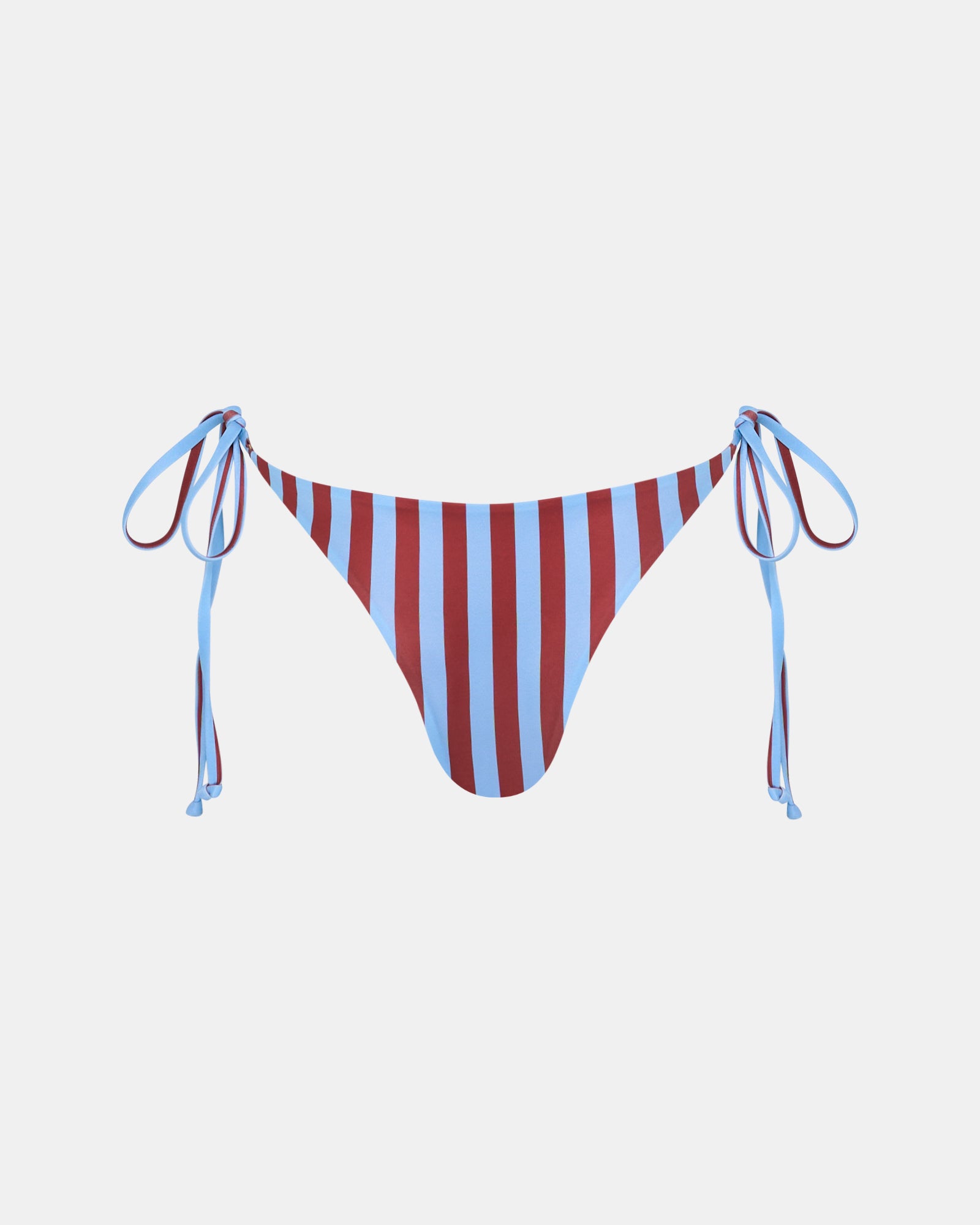 Eclipse String Bikini Bottom Burgundy Stripe
