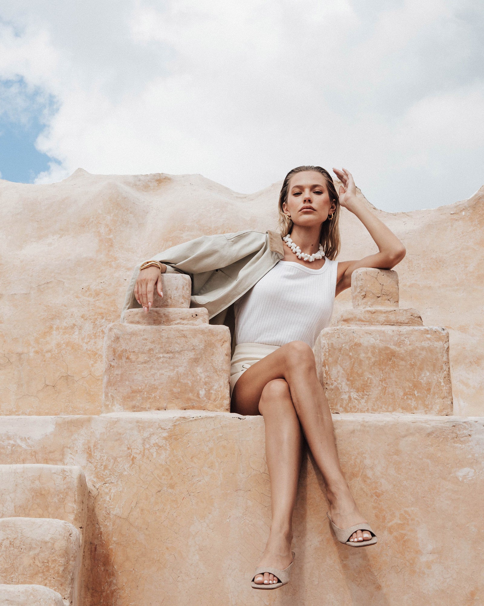 Tutu Mule – Natural Canvas Heel