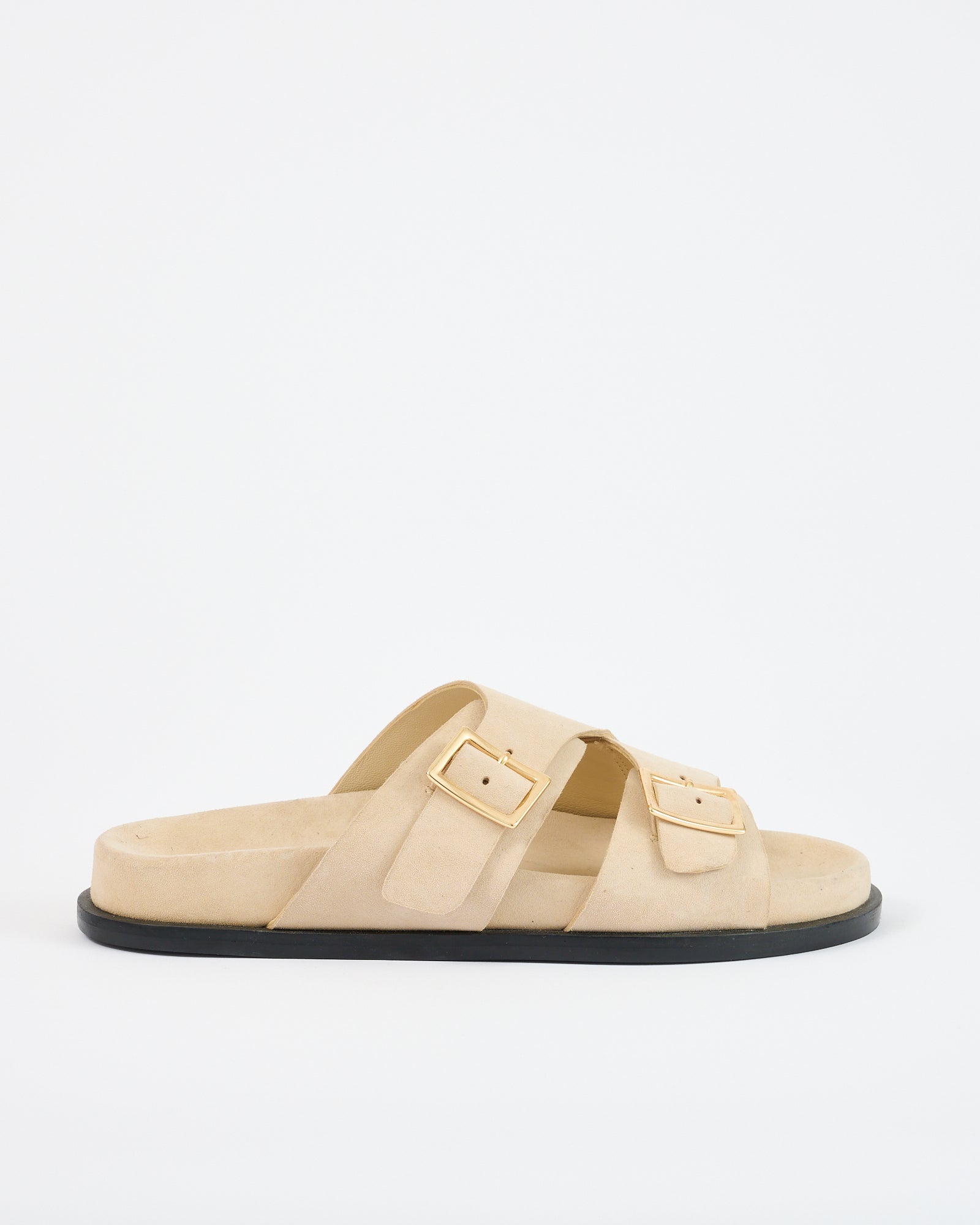 Sato Footbed Taupe Suede