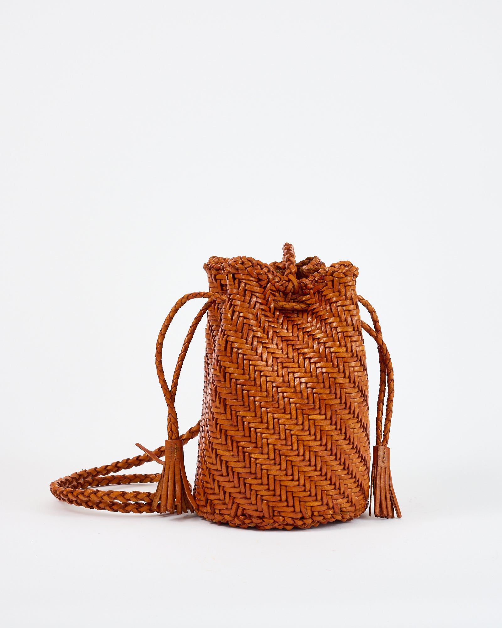 Solan Leather Bucket Bag Tan