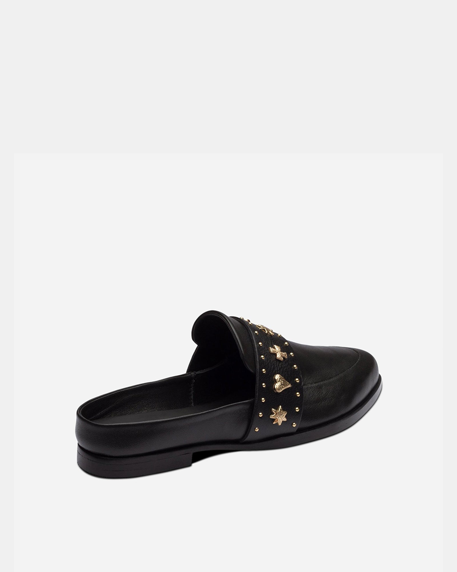 Tuesday Slide Black/Gold Hearts