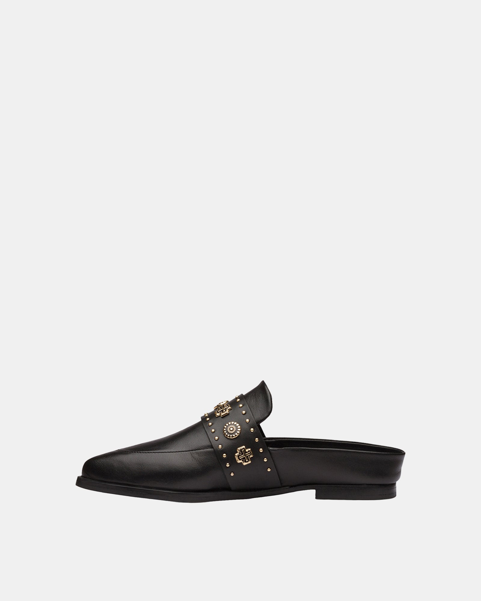 TUESDAY SLIDE BLACK/GOLD WESTERN