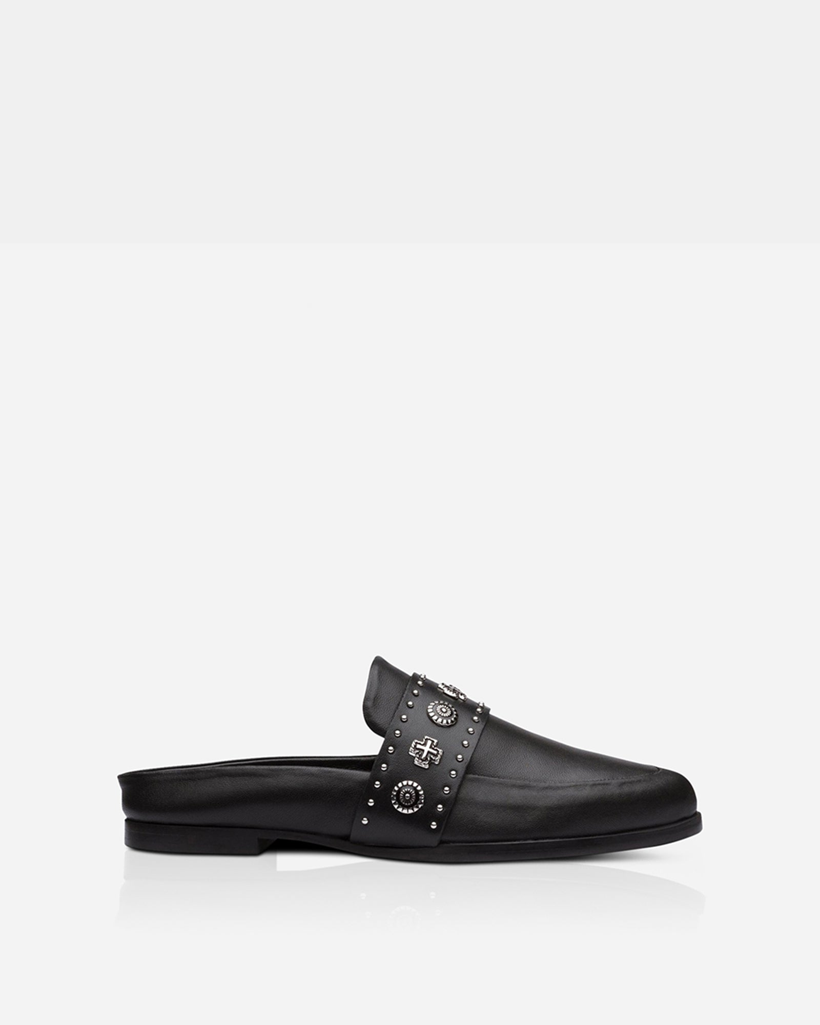 TUESDAY SLIDE BLACK/SILVER WESTERN