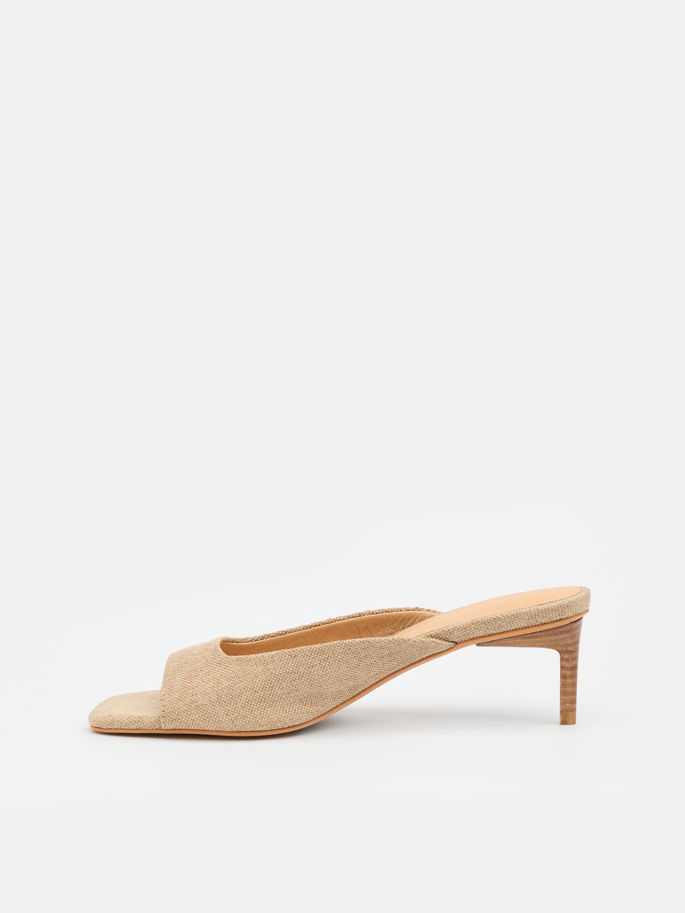 Tutu Mule – Natural Canvas Heel