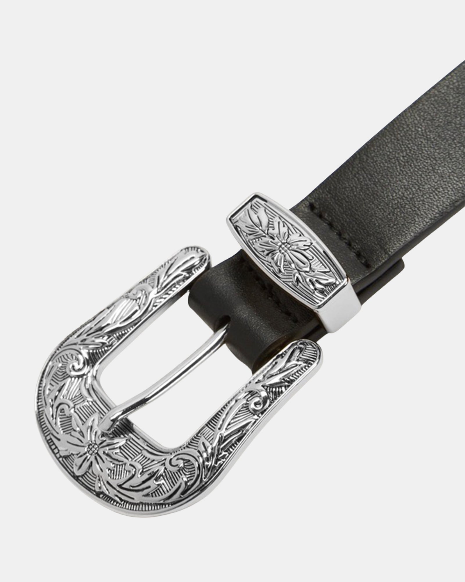Western Belt Black/Silver