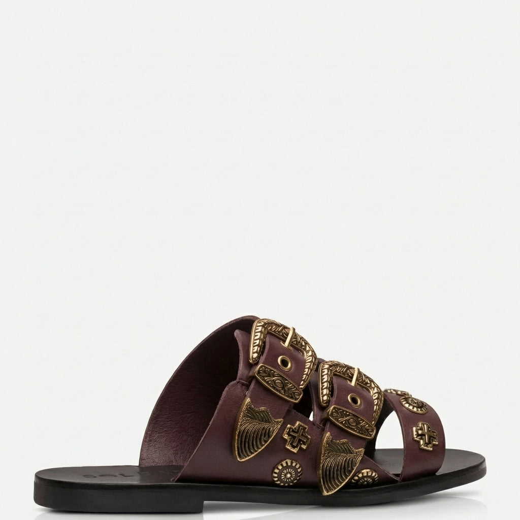 EASTWOOD SLIDE MULBERRY/GOLD