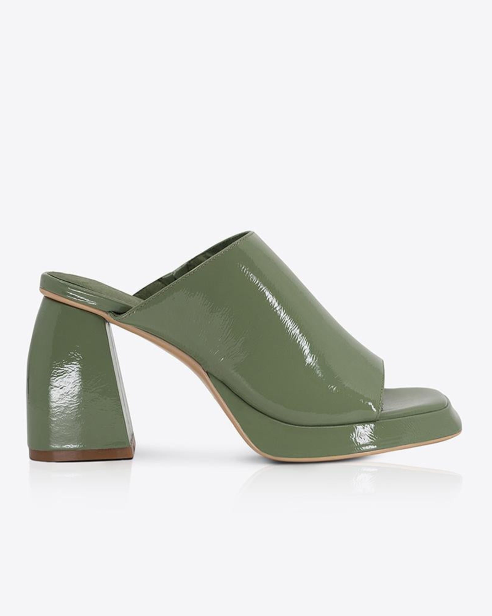 Eva Mule Patent Olive