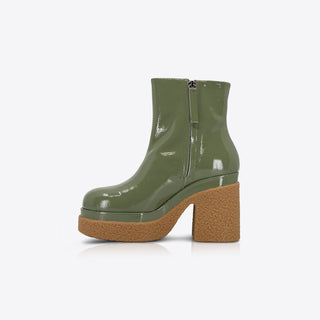 Altura Ankle Boot Patent Olive