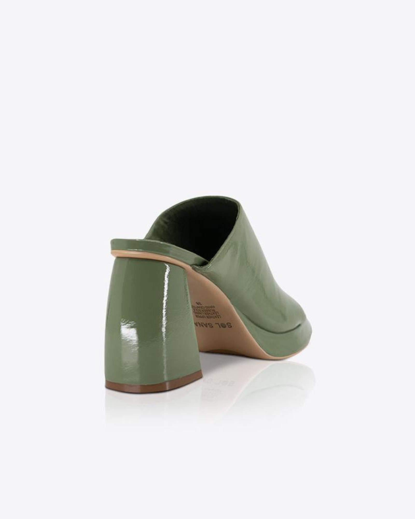 Eva Mule Patent Olive