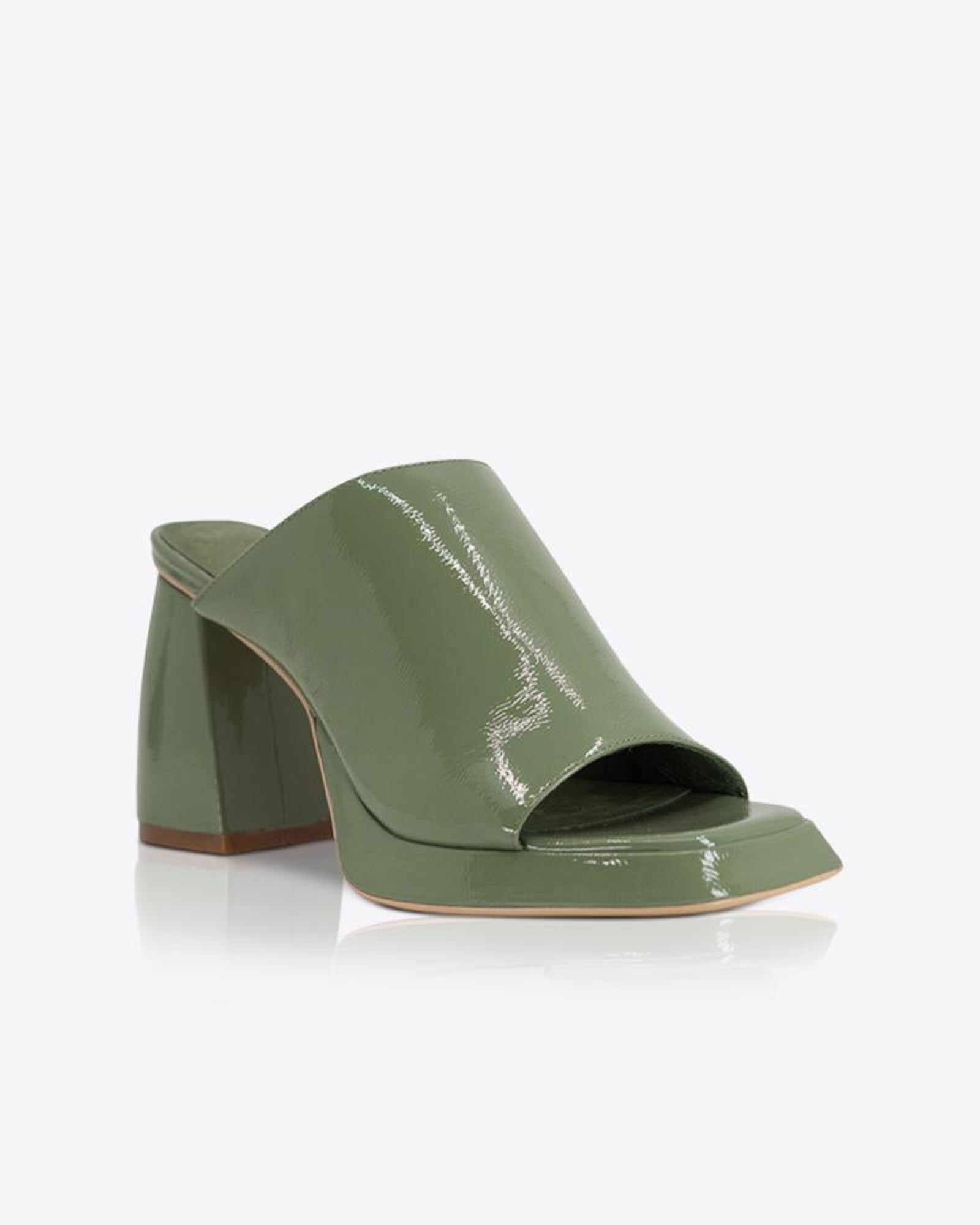 Eva Mule Patent Olive