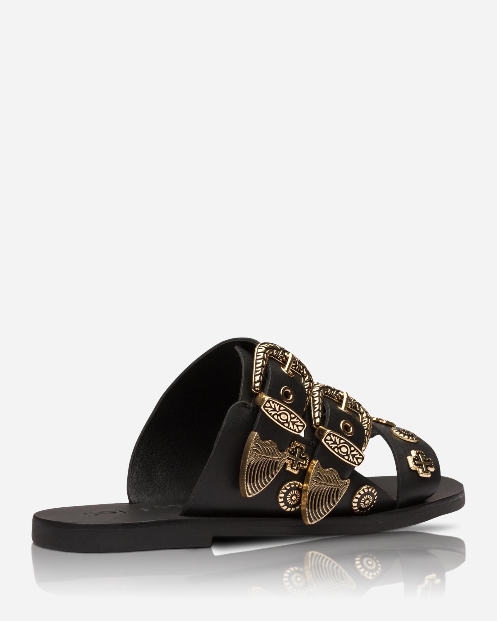 EASTWOOD SLIDE BLACK/GOLD WESTERN