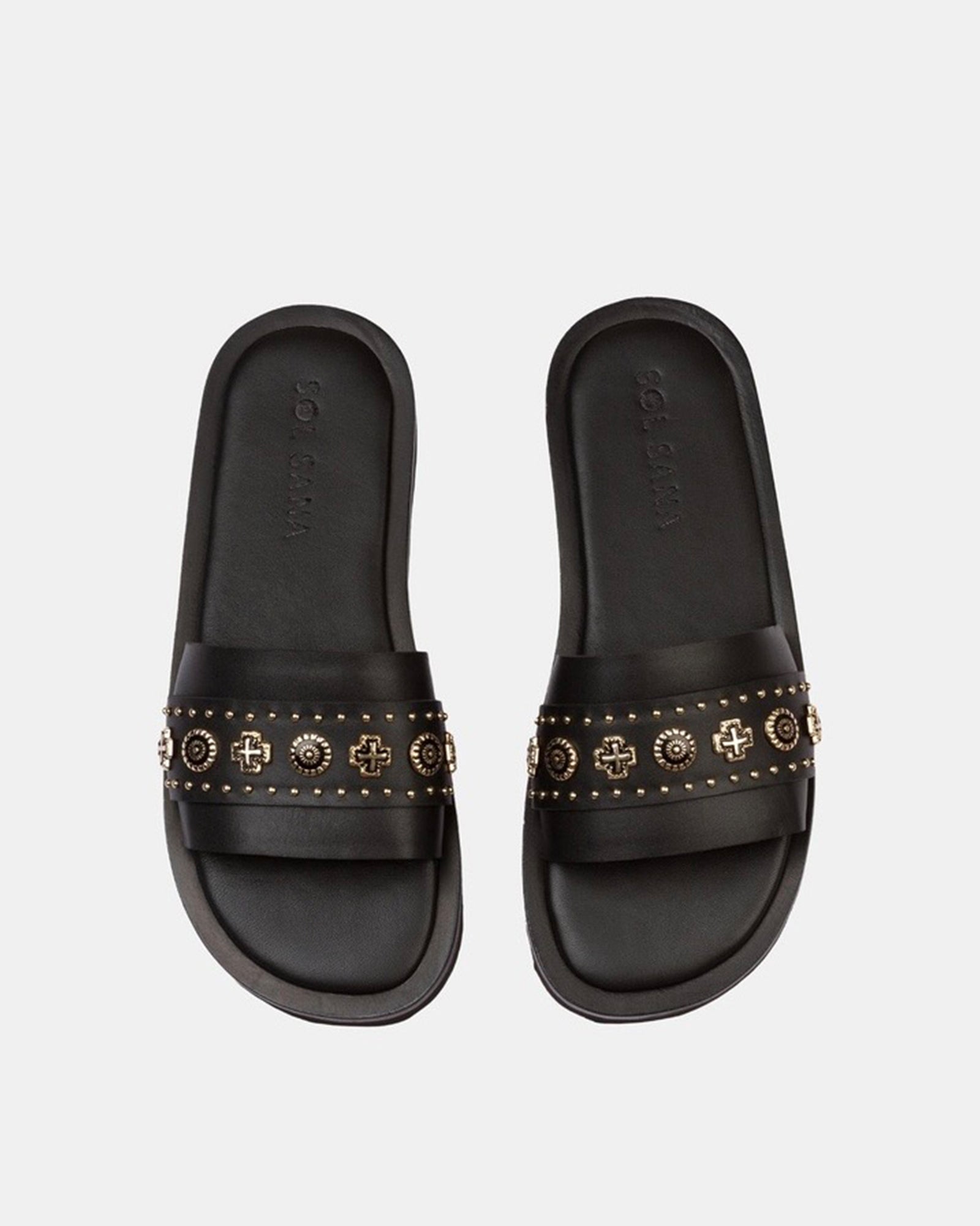 Cleo Slide Black/Gold