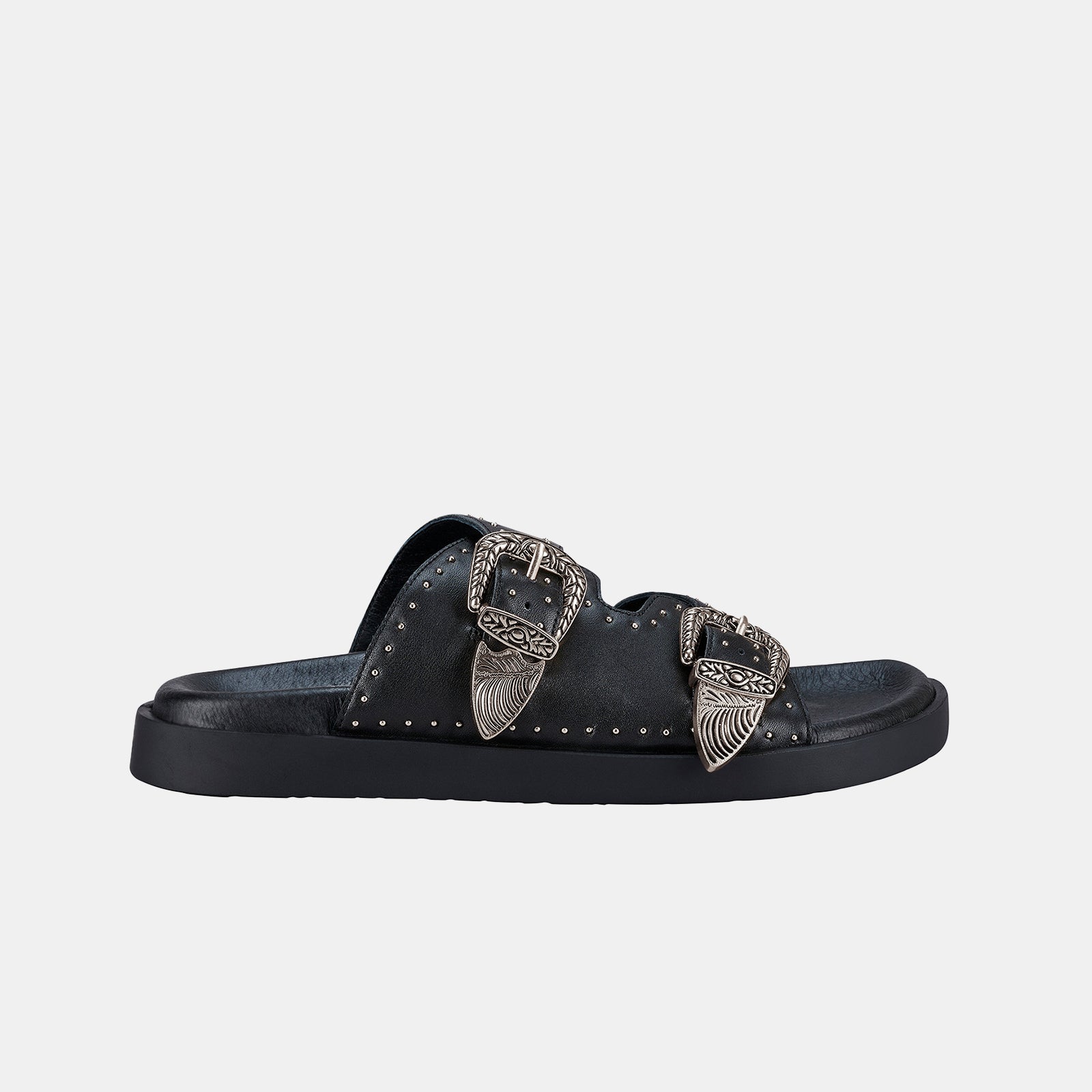 Eastwood Stud Footbed Black/Silver