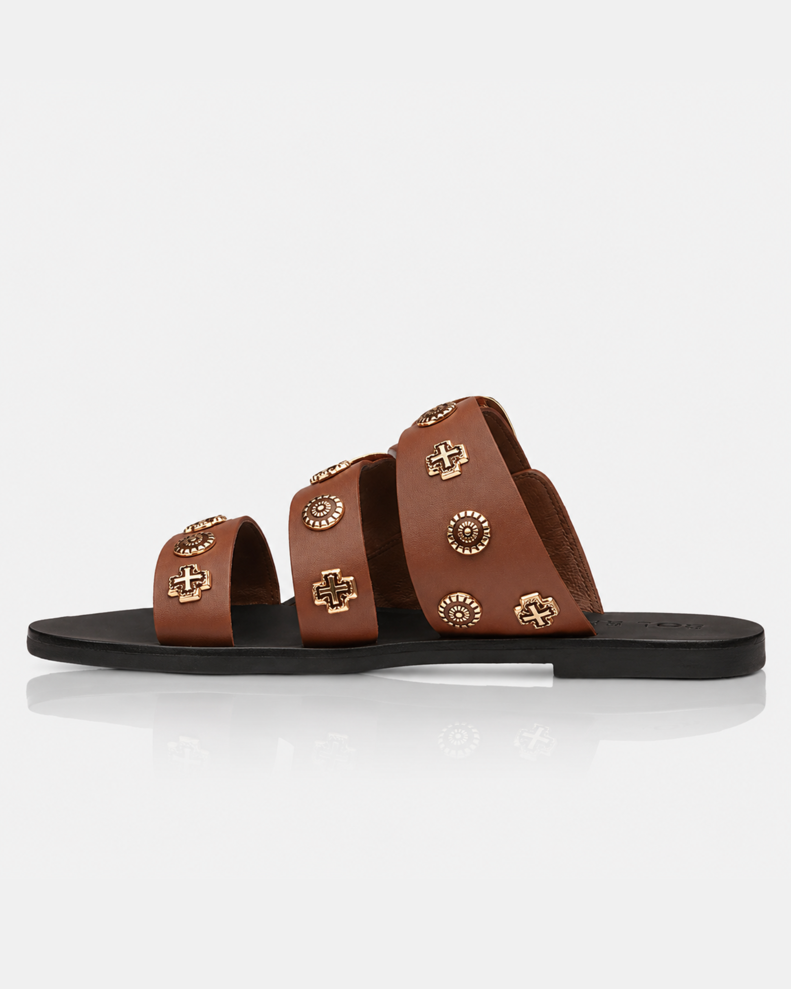 EASTWOOD SLIDE COCOA/GOLD WESTERN