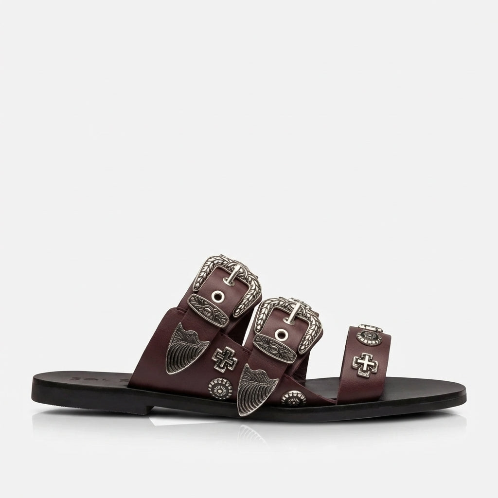 EASTWOOD SLIDE MULBERRY/SILVER