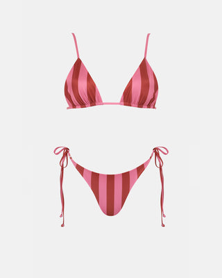 Eclipse String Bikini Bottom Choc Stripe