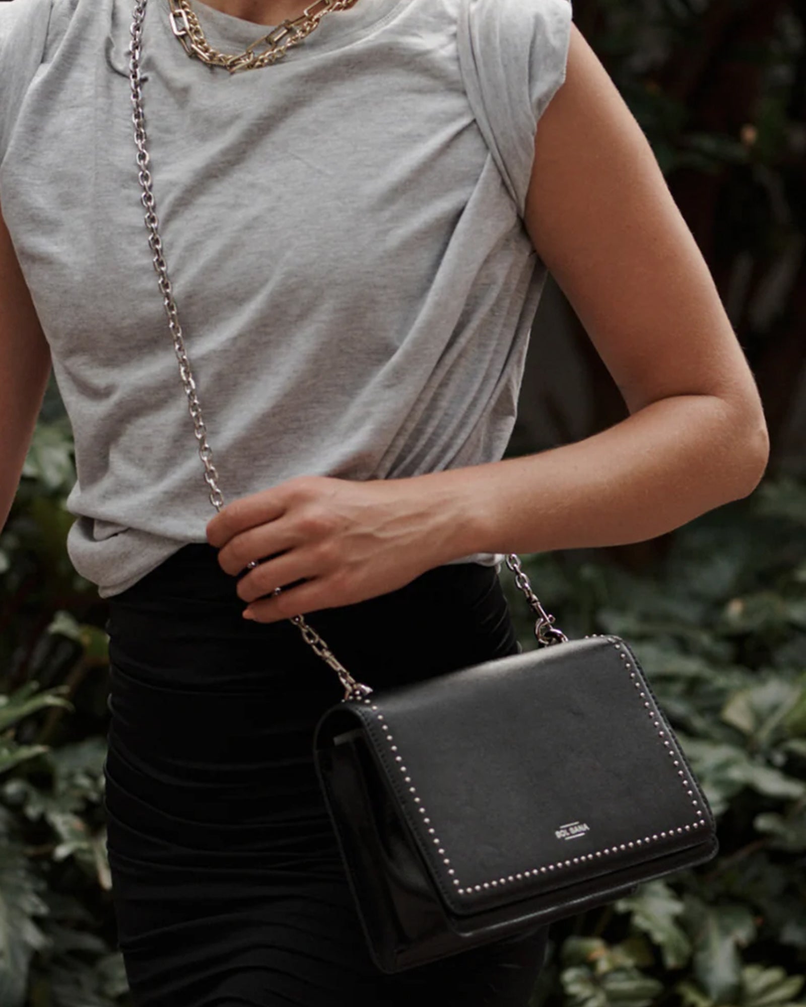 Flap Bag Black/Silver