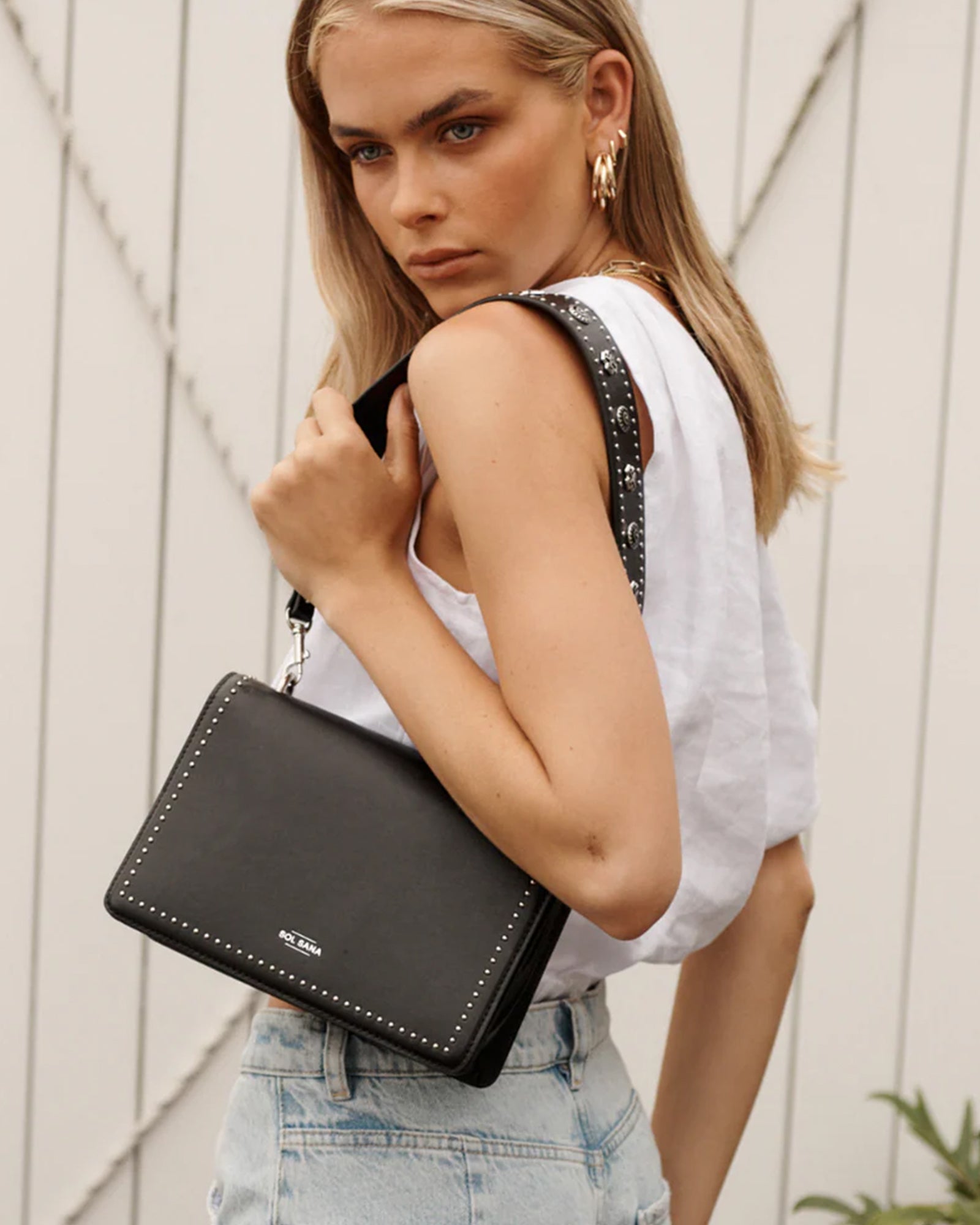 Flap Bag Black/Silver