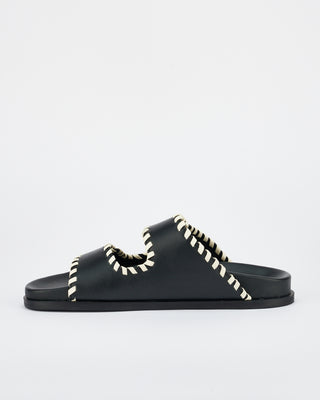 Fontelina Footbed Black/Off White Trim