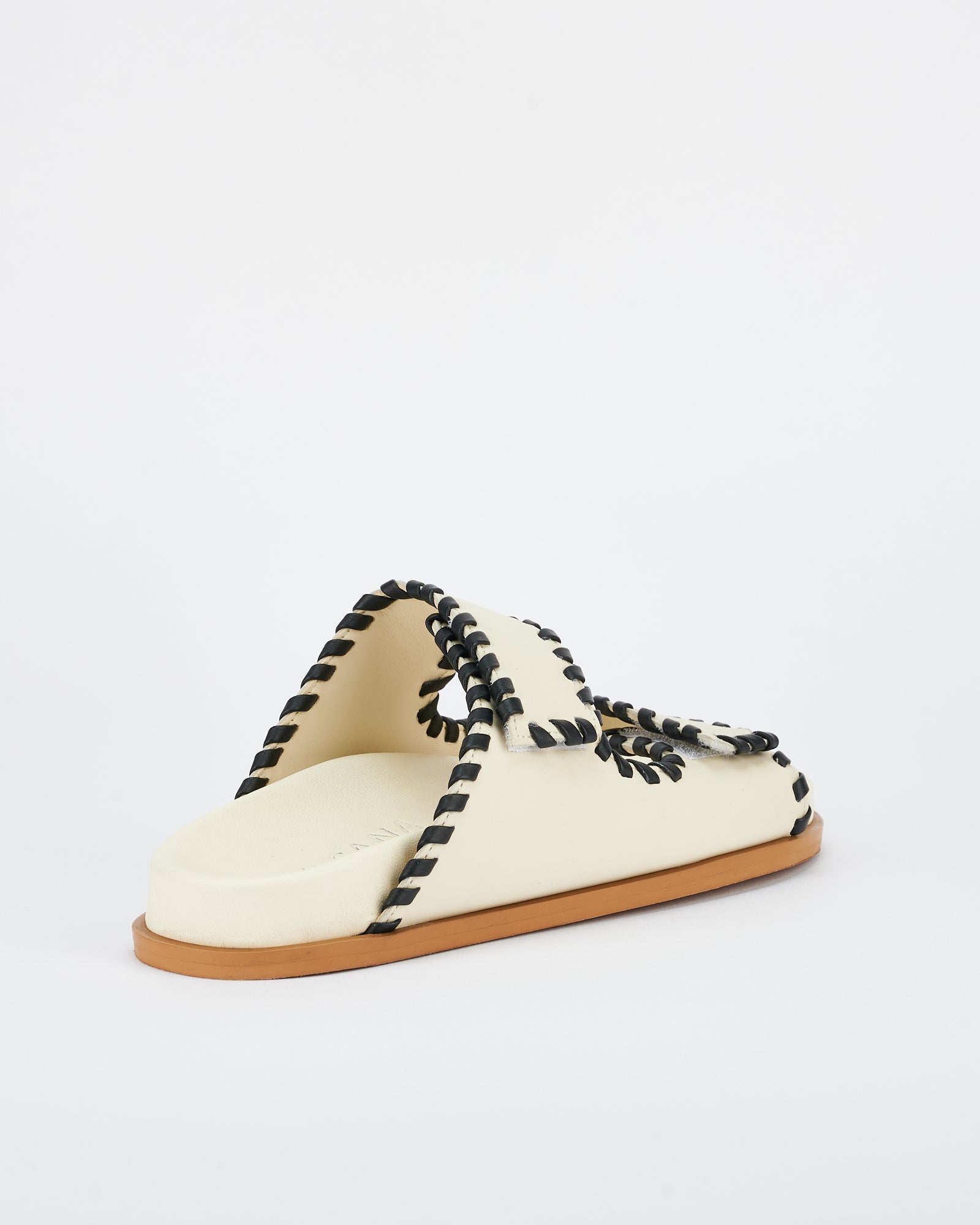 Fontelina Footbed Off White / Black Trim