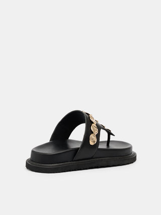 Goldie Footbed Black / Gold