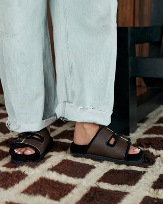 Louis Footbed Mocha/Black