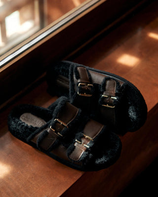 Louis Footbed Mocha/Black