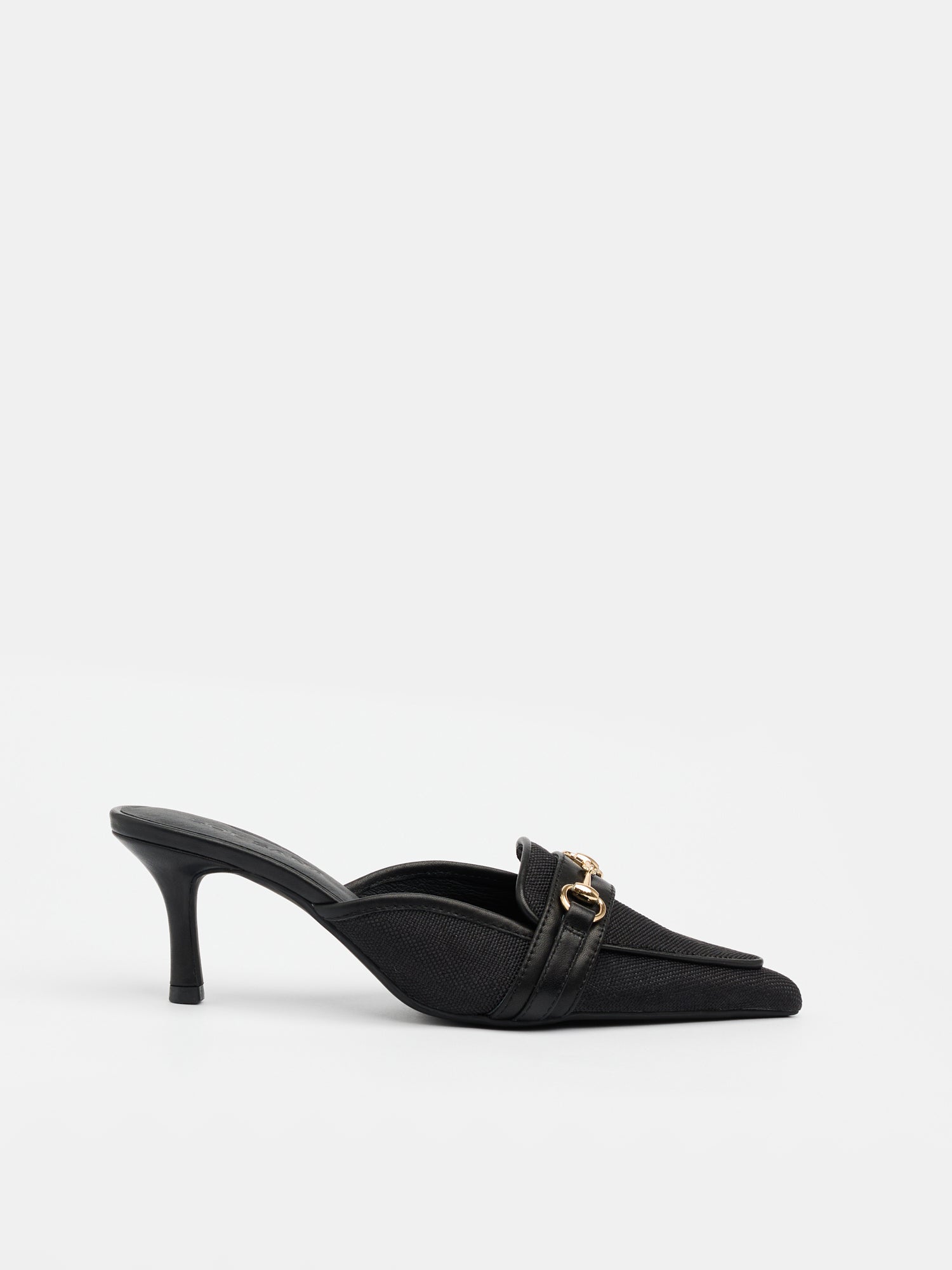 Carrie Mule Black Canvas