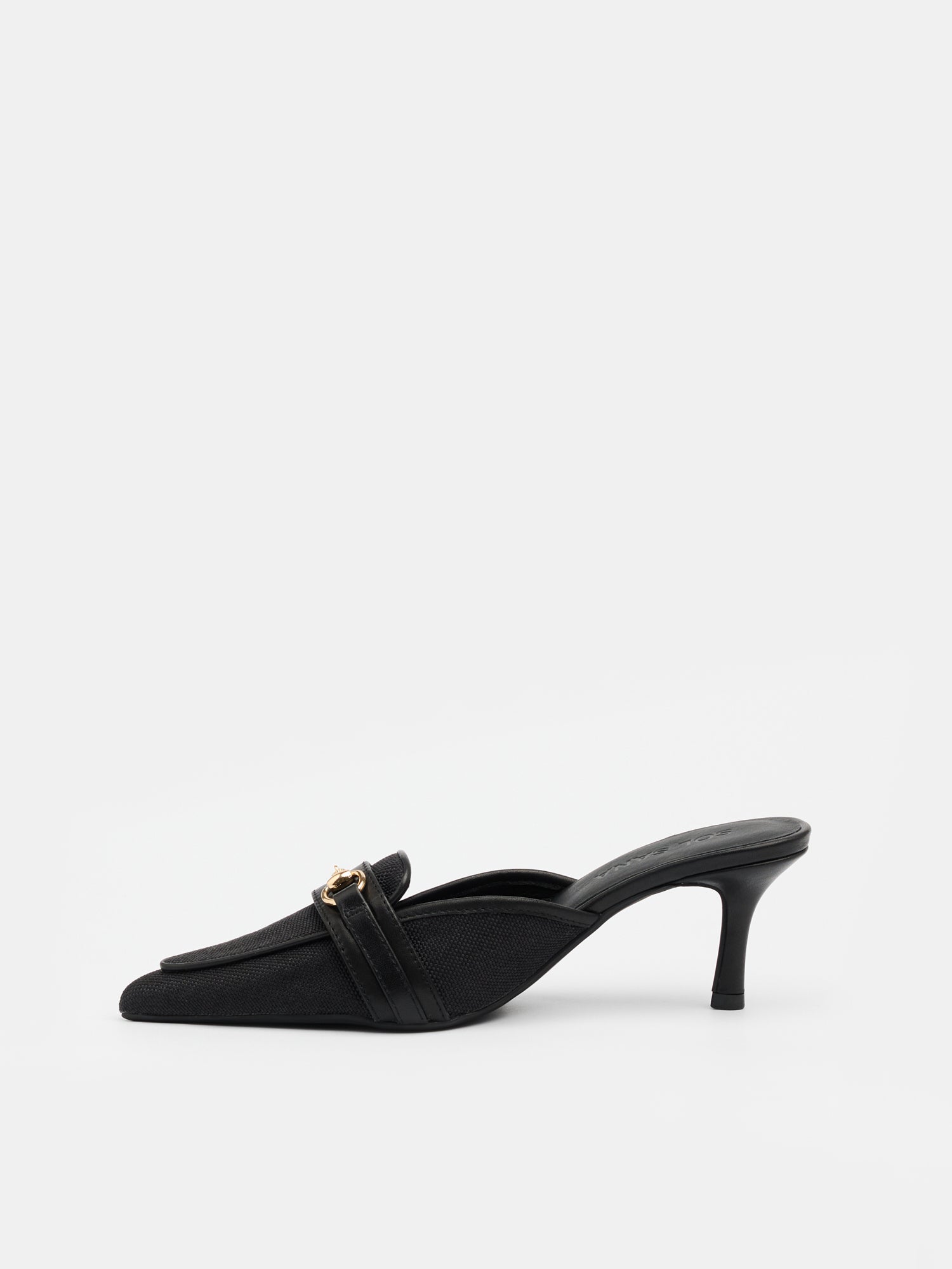 Carrie Mule Black Canvas