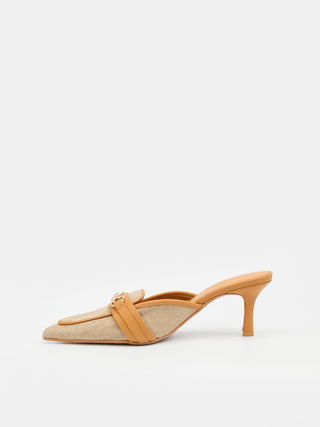 Carrie Mule Natural Canvas