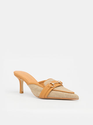 Carrie Mule Natural Canvas