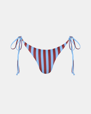 Eclipse String Bikini Bottom Burgendy Stripe