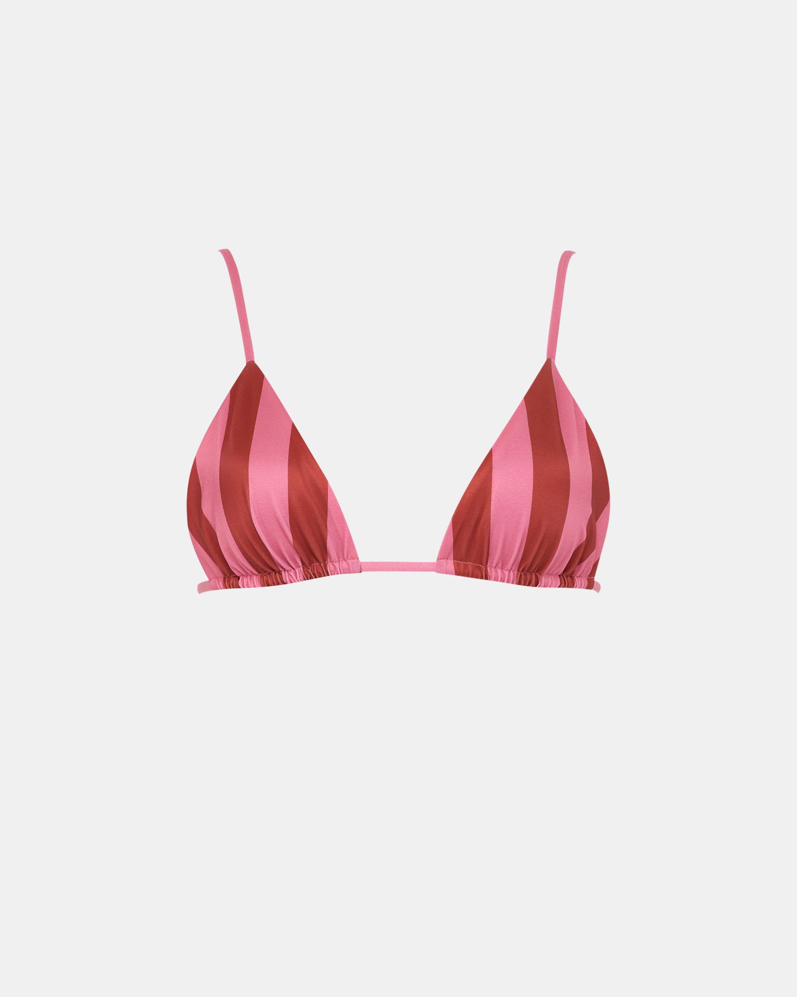 Eclipse String Bikini Top Choc Stripe