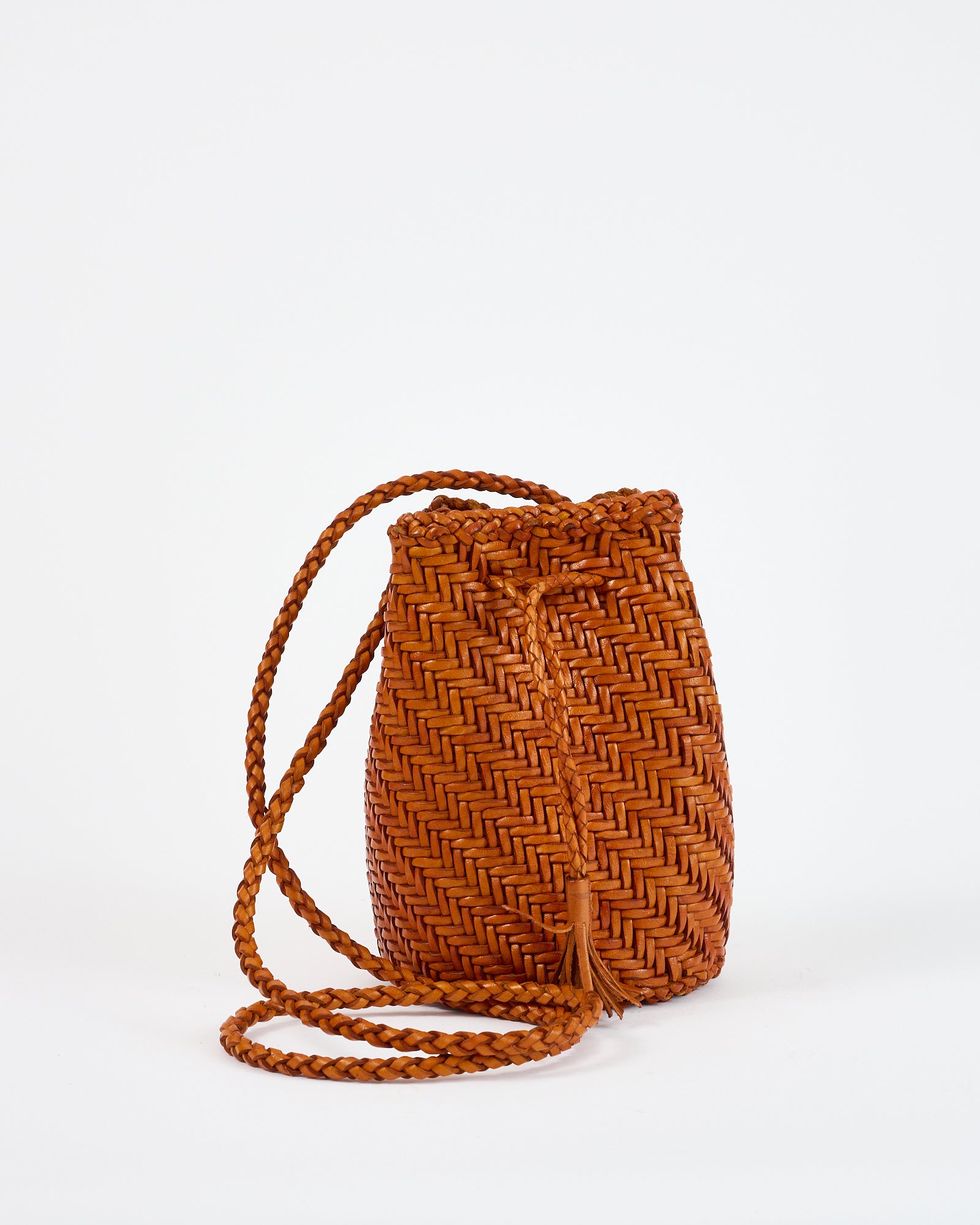 Solan Leather Bucket Bag Tan