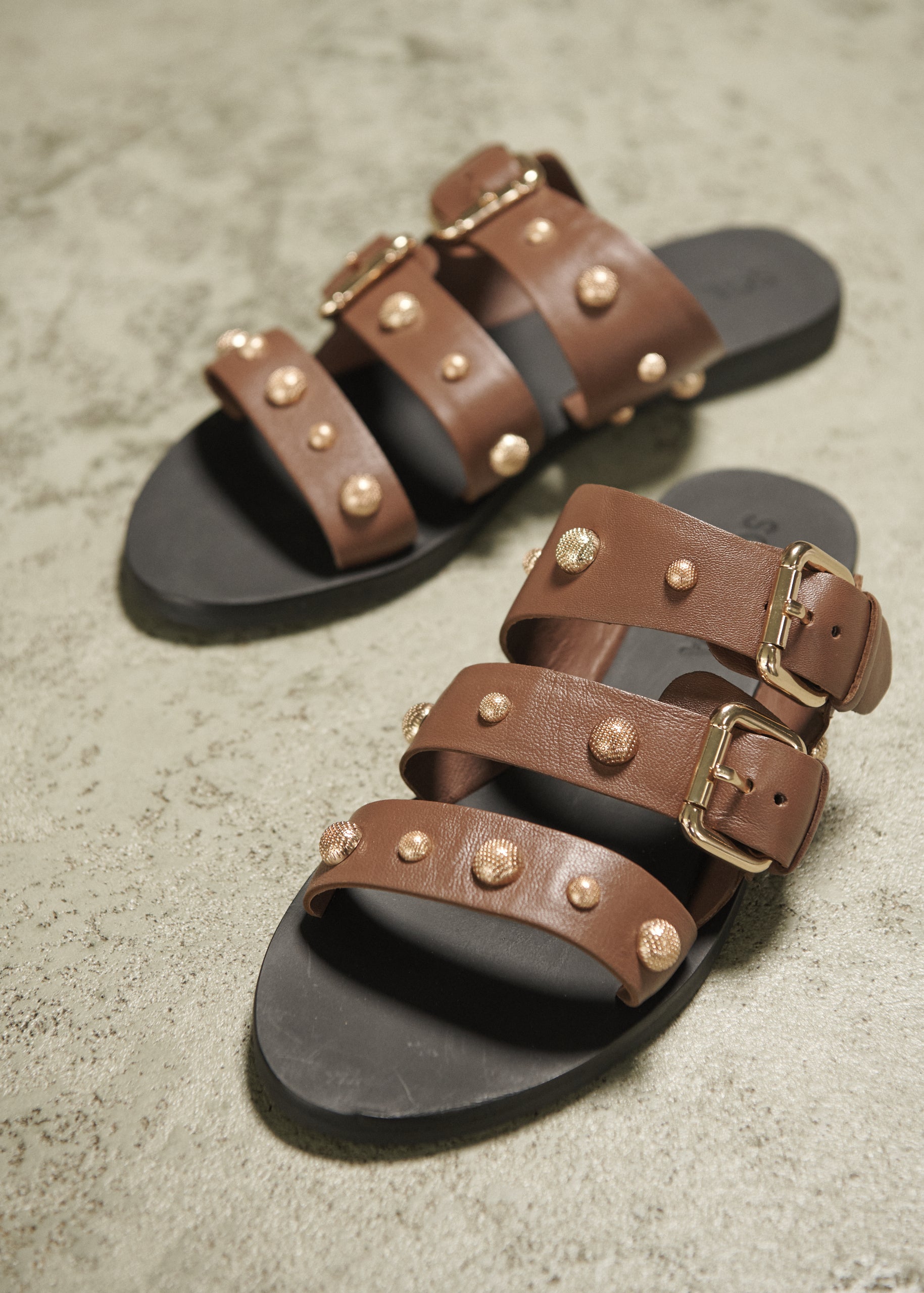 Hvar Slide Cocoa/Gold