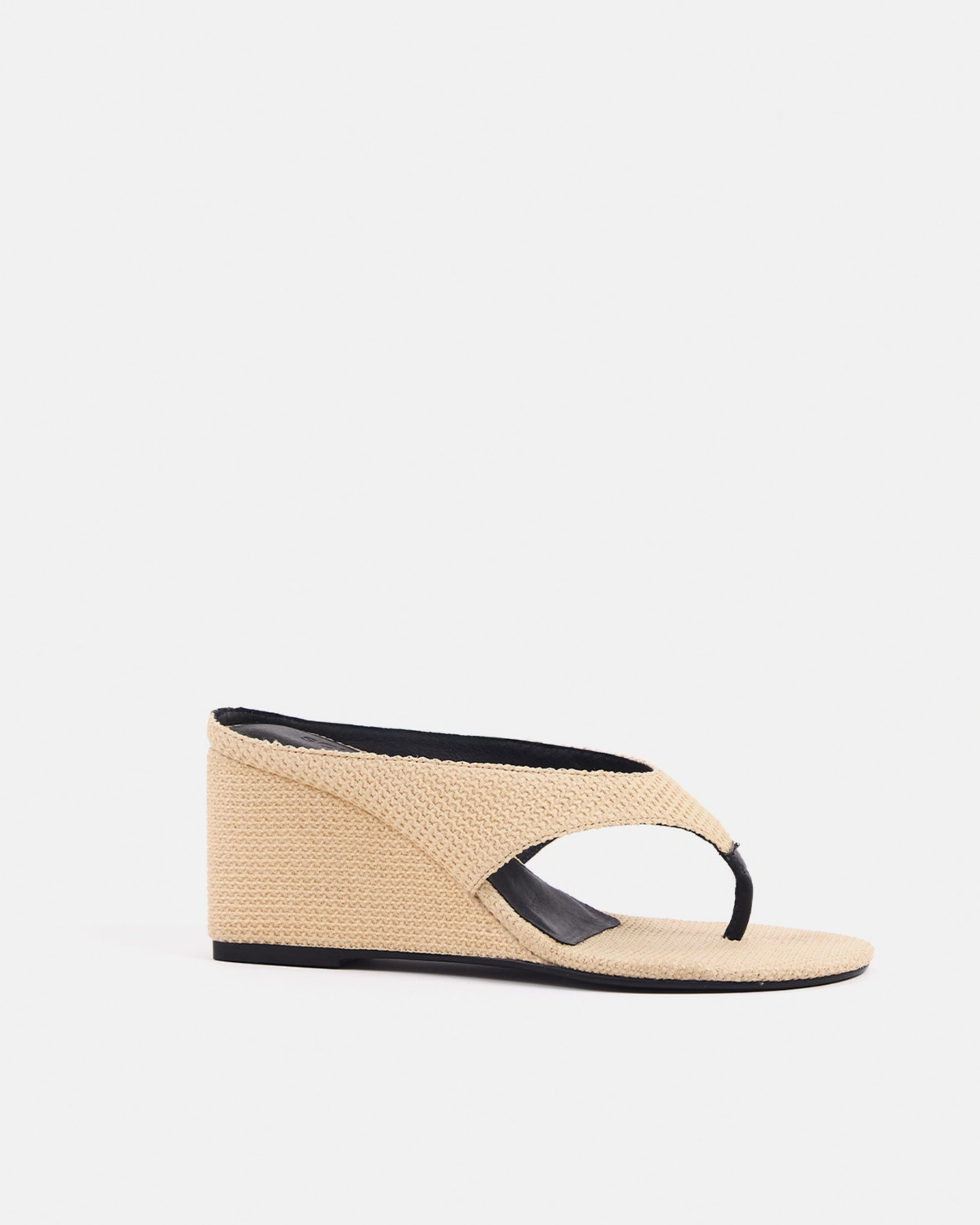 Lujo Wedge Thong Natural Raffia