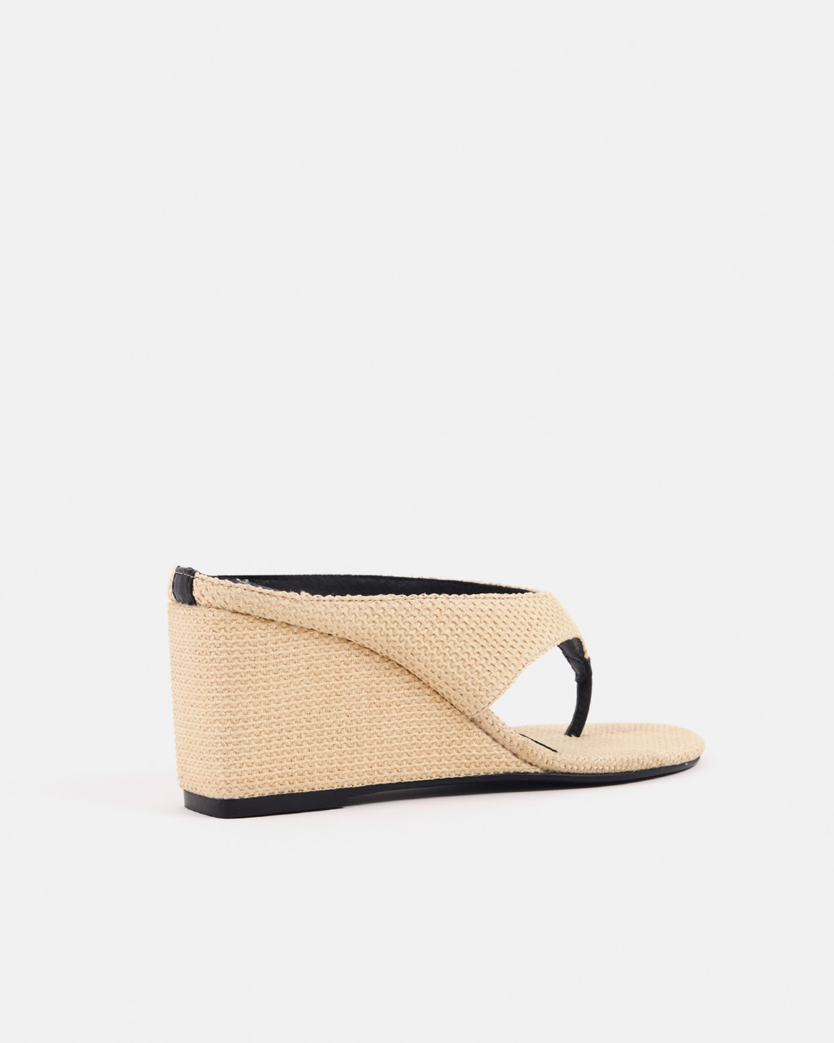Lujo Wedge Thong Natural Raffia