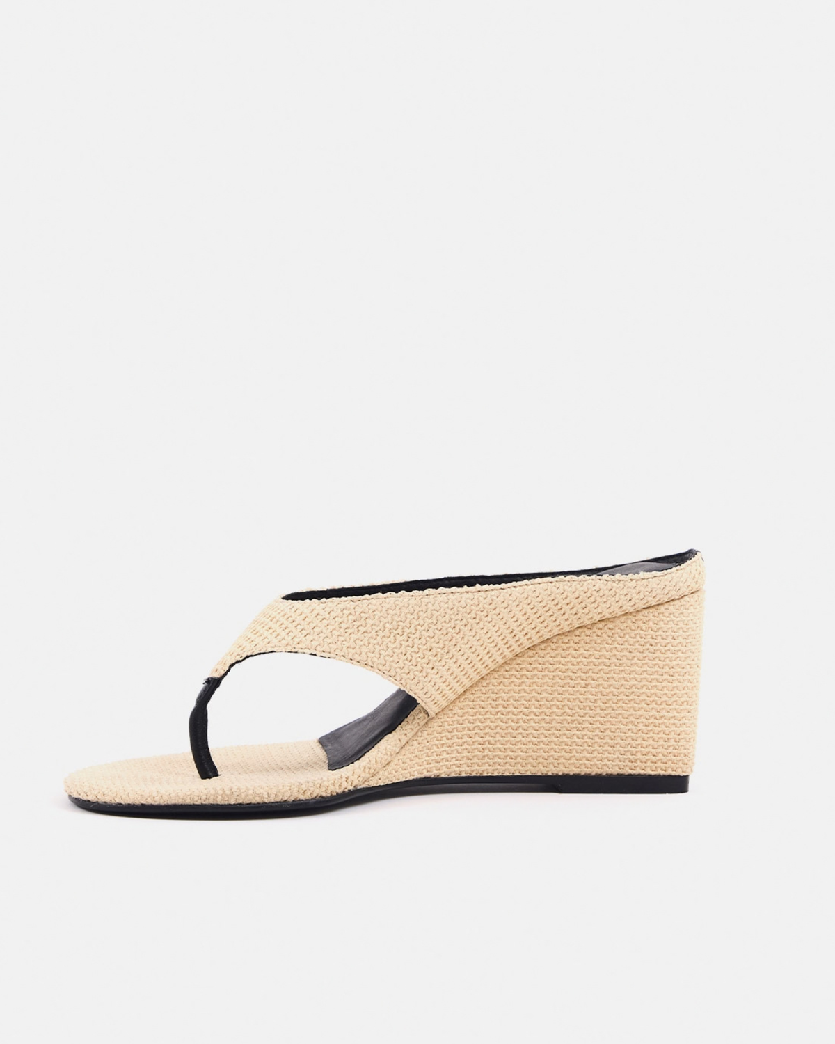 Lujo Wedge Thong Natural Raffia