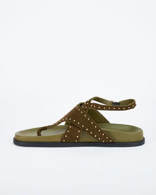 Faust Footbed Olive Suede/Gold