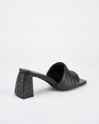 Lenny Mule Black Raffia