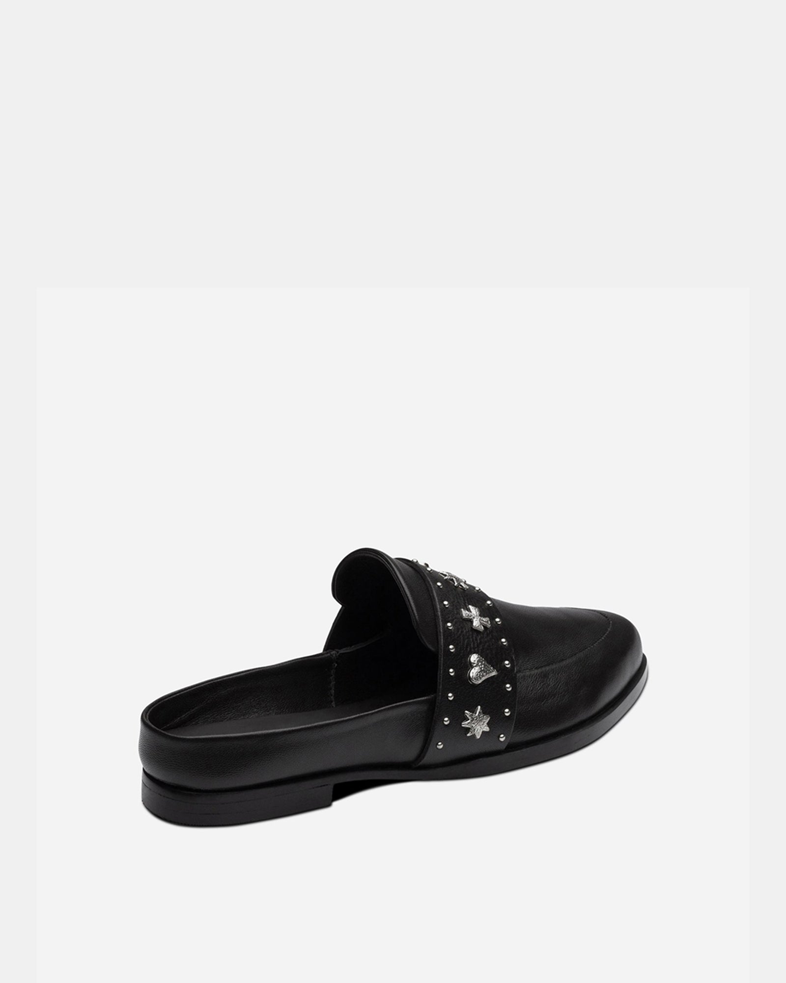 Tuesday Slide Black/Silver Hearts