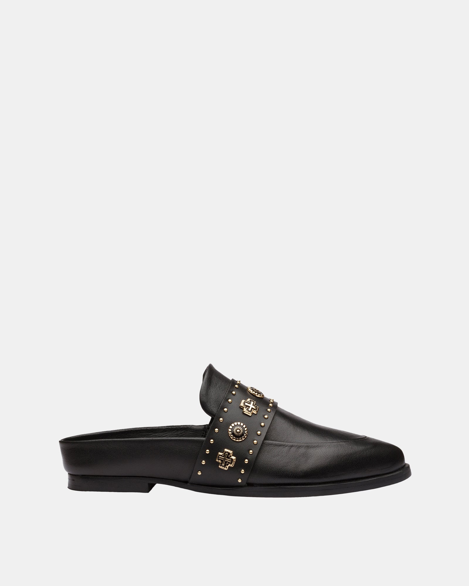 TUESDAY SLIDE BLACK/GOLD WESTERN