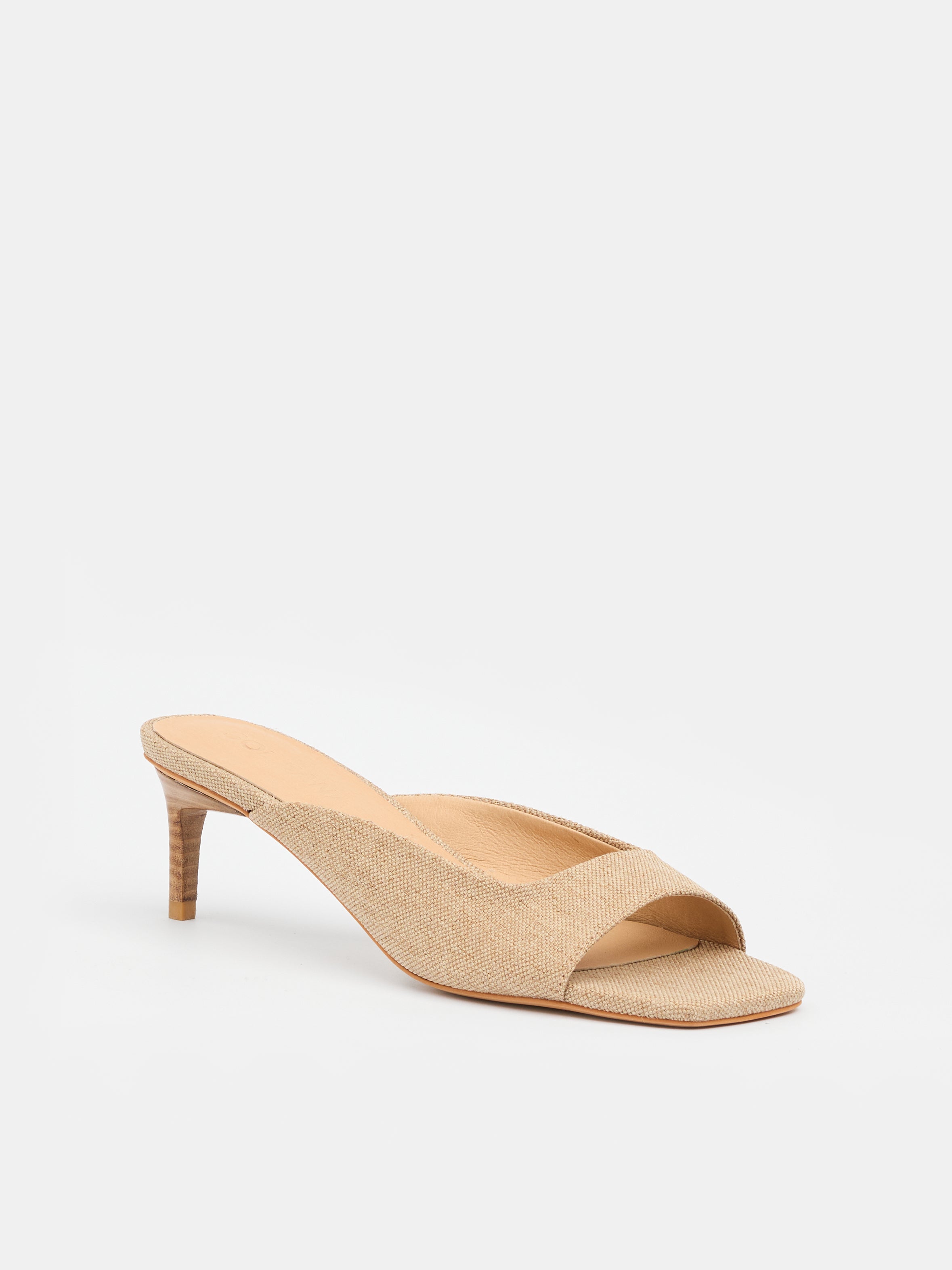 Tutu Mule – Natural Canvas Heel